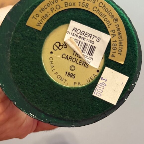 Vintage Byers Choice Carolers Christmas Figurine Chalfont 1995 Music Sheet Noel - Picture 4 of 4